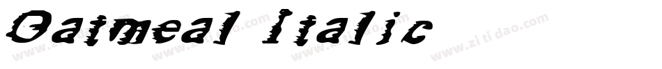 Oatmeal Italic字体转换